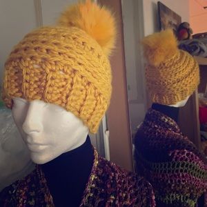 Hand made winter crochet hat